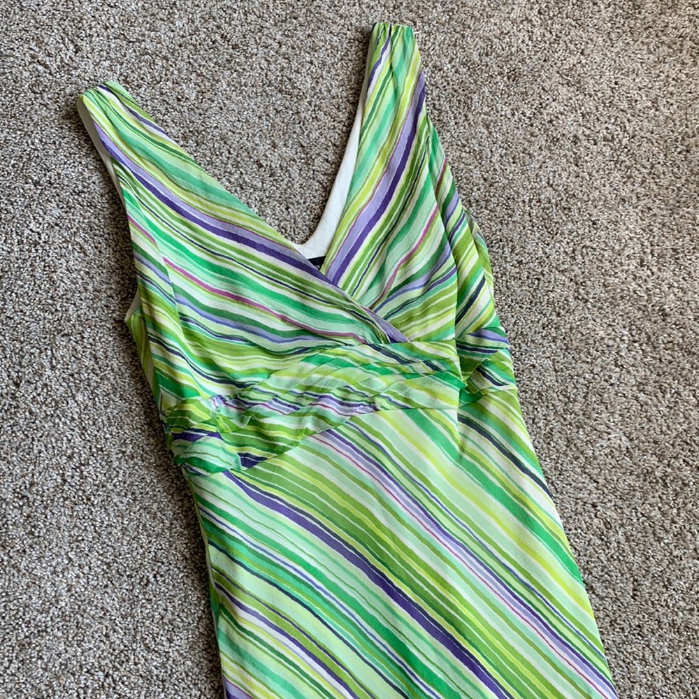 Vintage Silk Striped Dress
